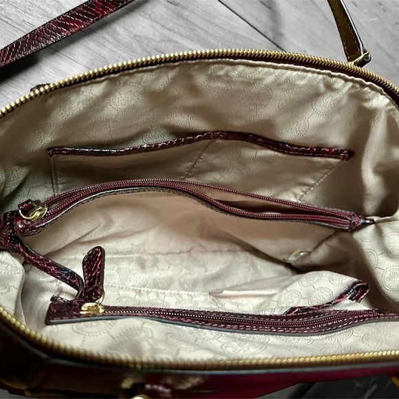 Michael Kors Burgundy and Multicolor Satchel - Picture 4 of 5